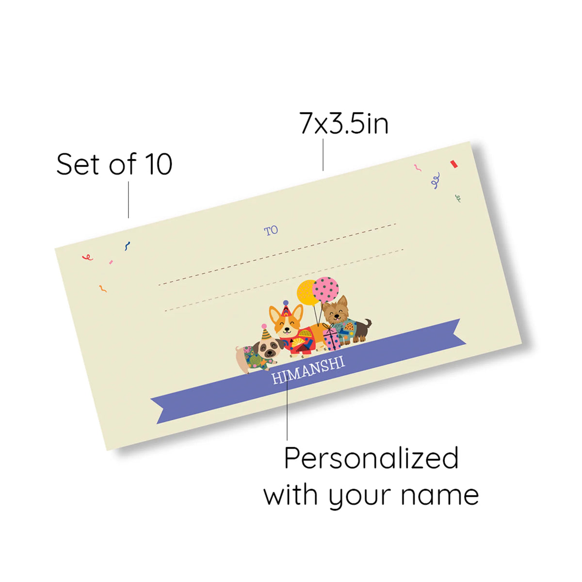 Personalised Paw Party Money Envelopes (Set of 10) - image 6