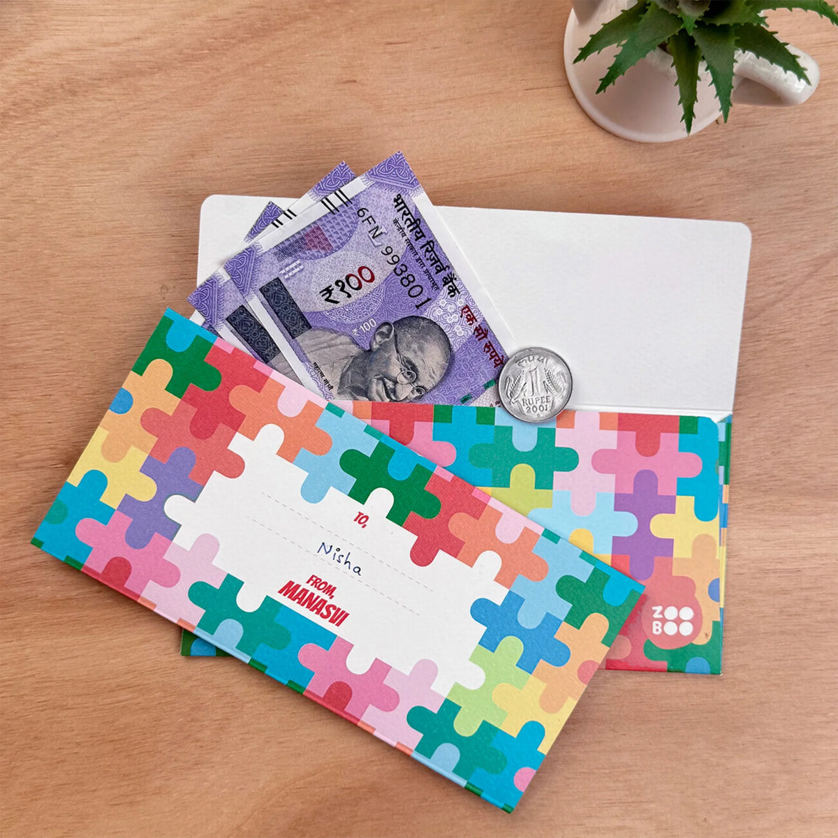 Personalised Puzzle Pop Money Envelopes (Set of 10) - image 3