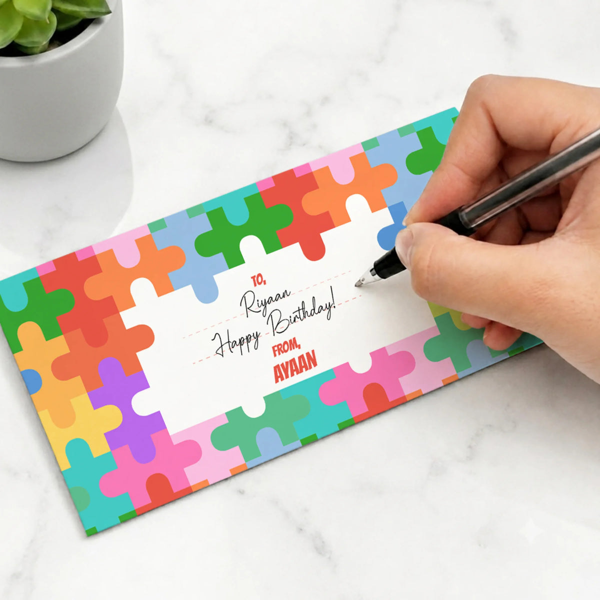 Personalised Puzzle Pop Money Envelopes (Set of 10) - image 5