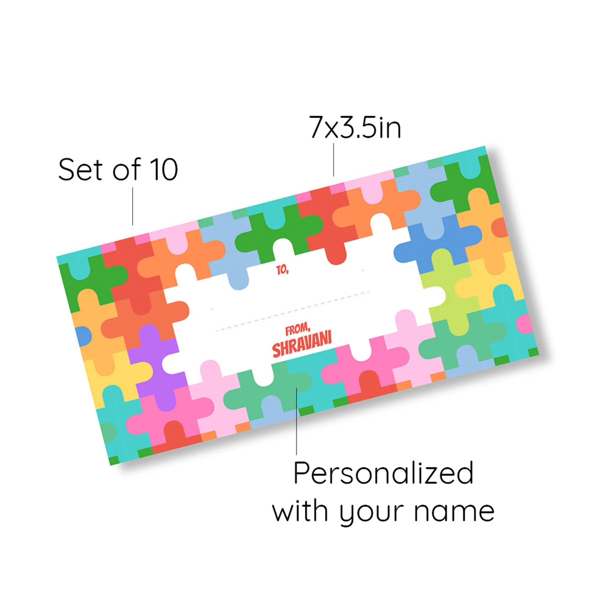 Personalised Puzzle Pop Money Envelopes (Set of 10) - image 6