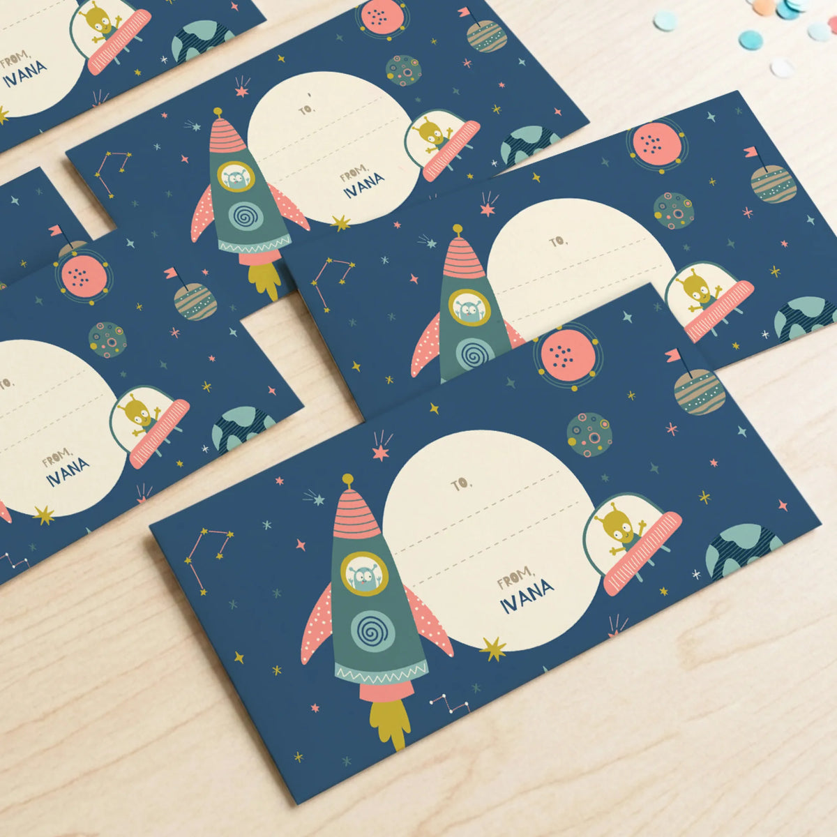 Personalised Space Explorer Money Envelopes (Set of 10) - image 2