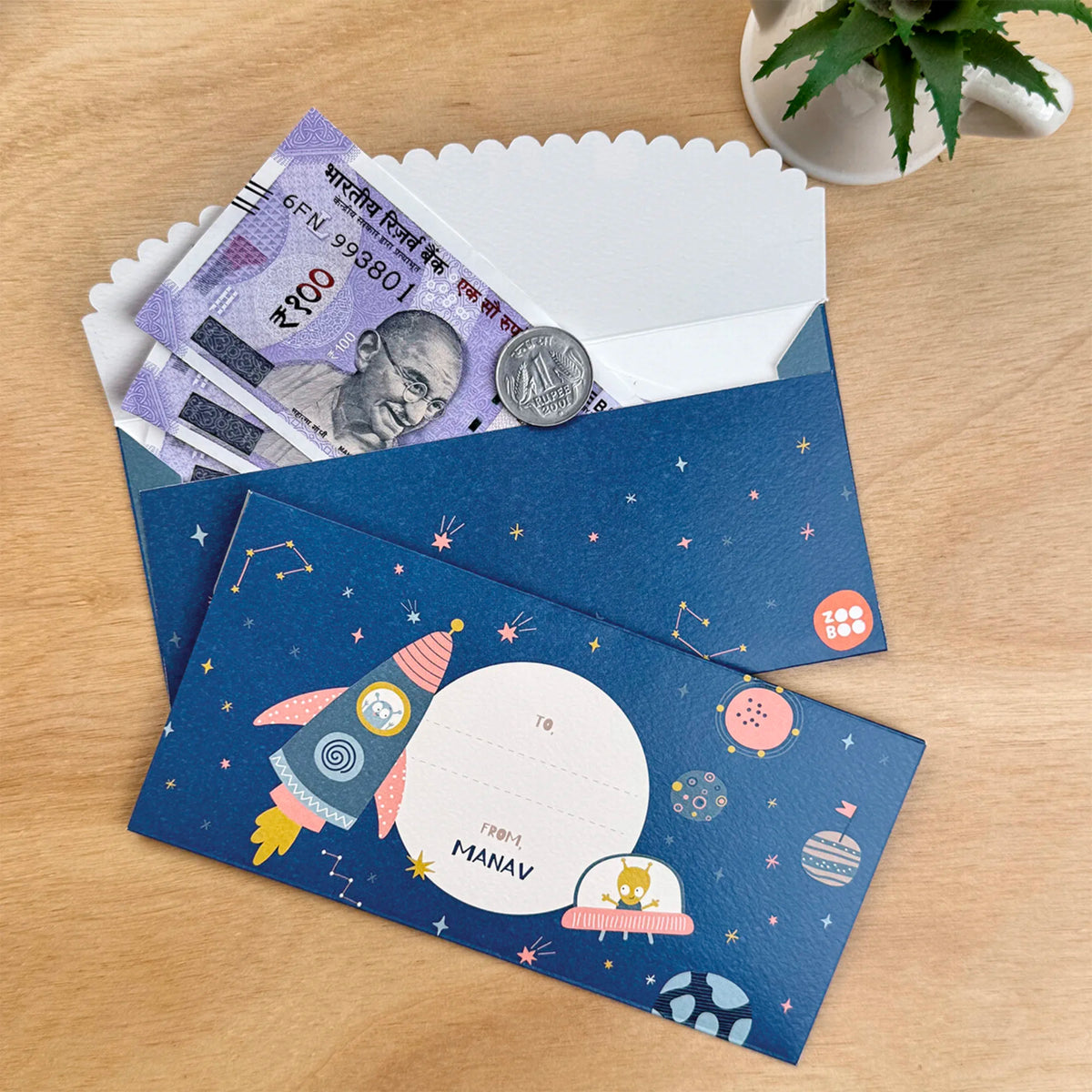 Personalised Space Explorer Money Envelopes (Set of 10) - image 3