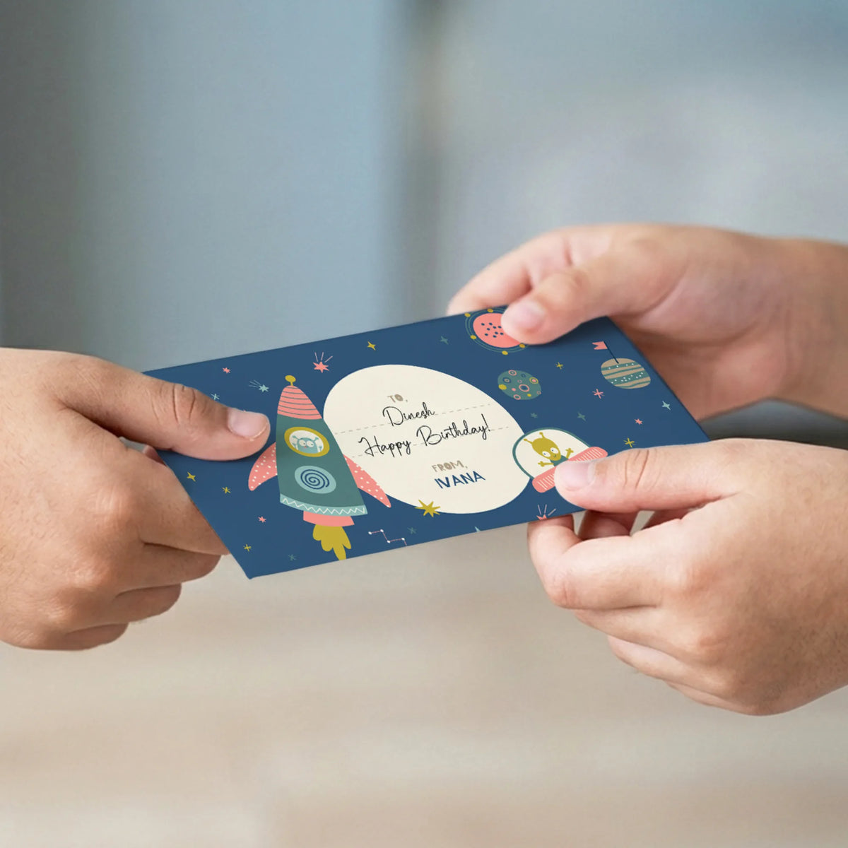 Personalised Space Explorer Money Envelopes (Set of 10) - image 4