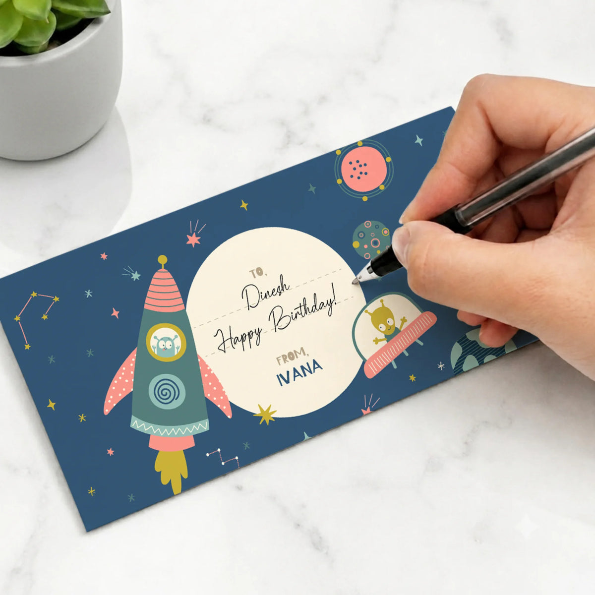 Personalised Space Explorer Money Envelopes (Set of 10) - image 5