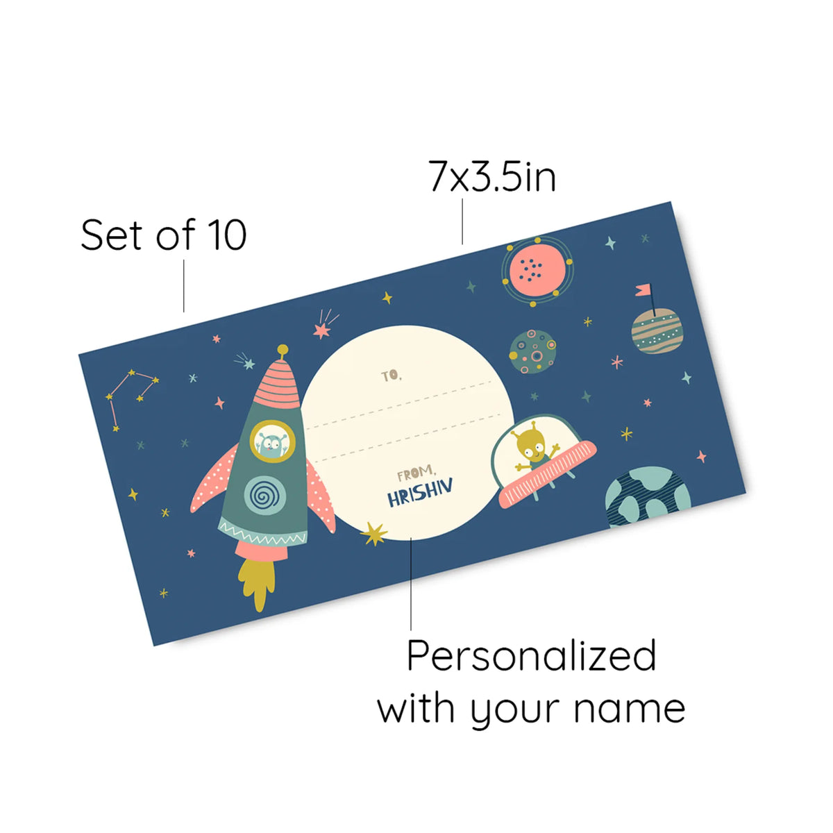 Personalised Space Explorer Money Envelopes (Set of 10) - image 6