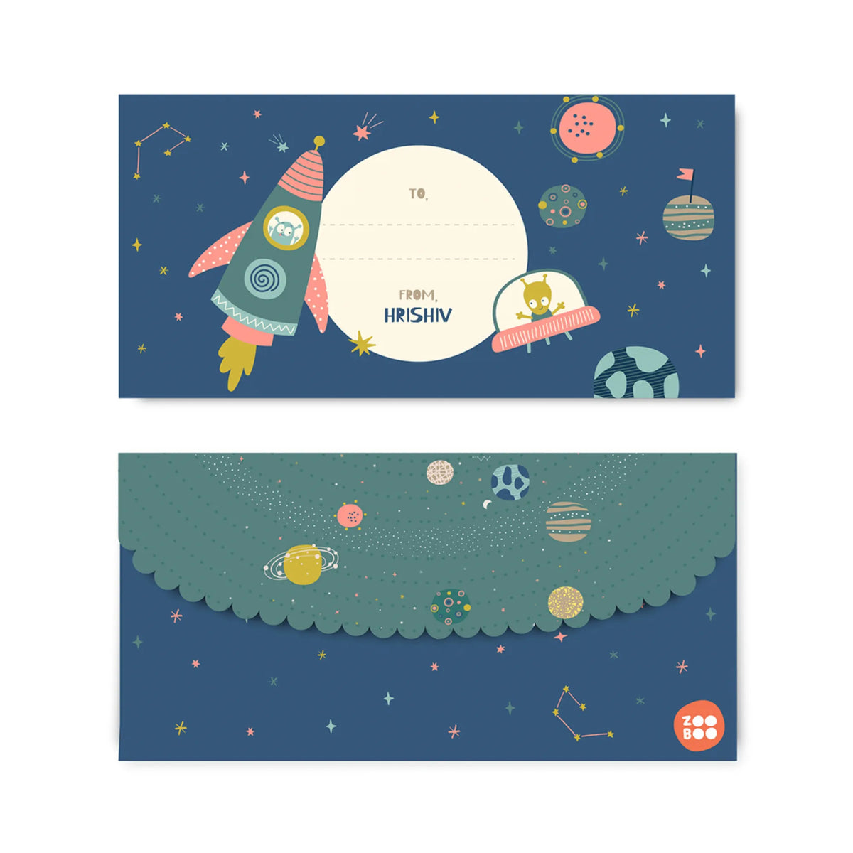 Personalised Space Explorer Money Envelopes (Set of 10) - image 1