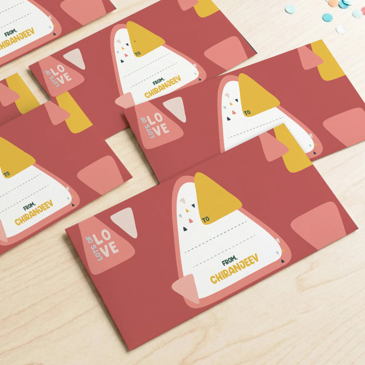 Personalised Triangle Tango Money Envelopes (Set of 10) - image 2