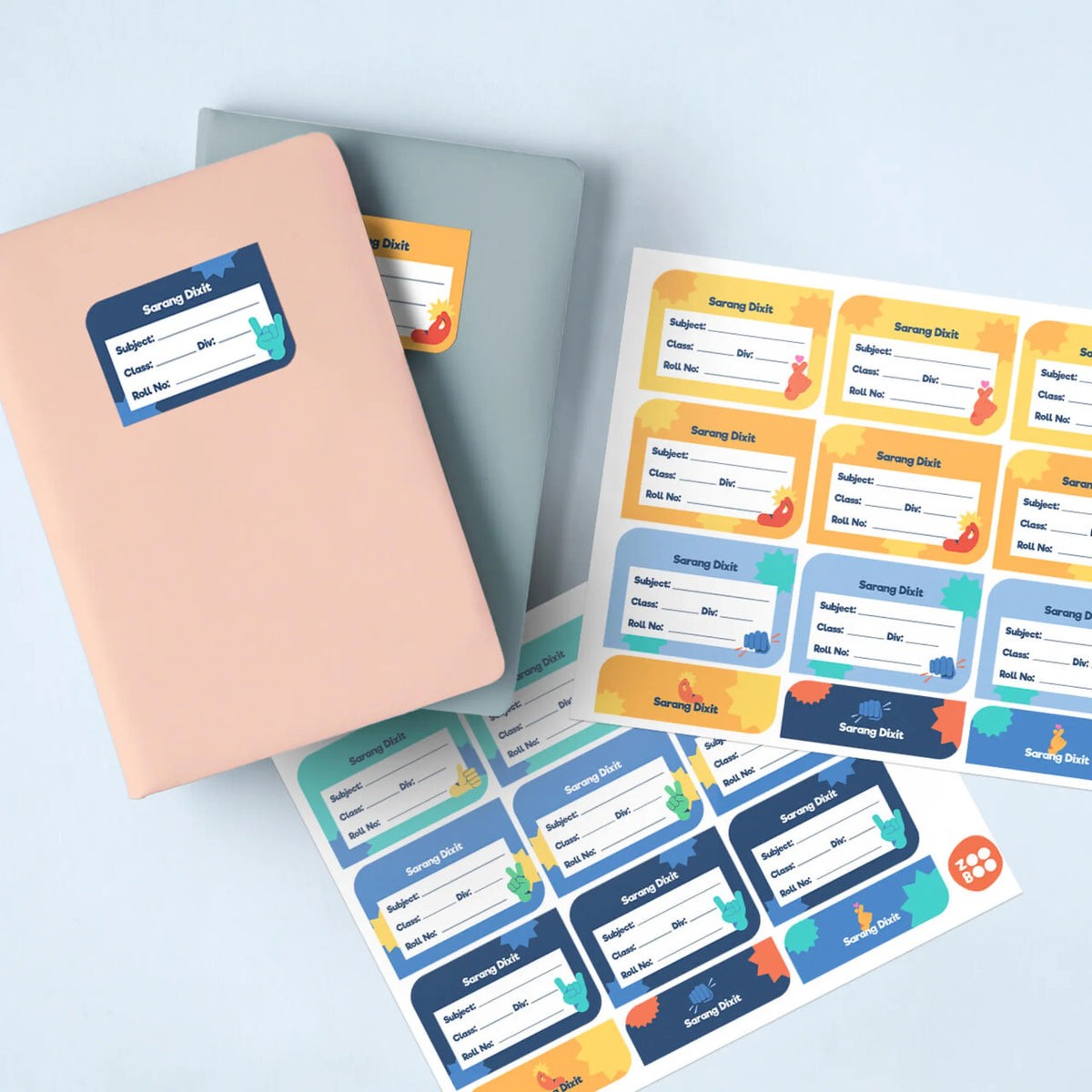 Personalised Emoji Moves Name Slips for School Books (Set of 24) - image 2