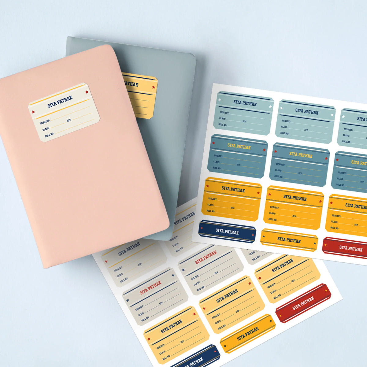 Personalised Jersey Number Name Slips for School Books (Set of 24) - image 2
