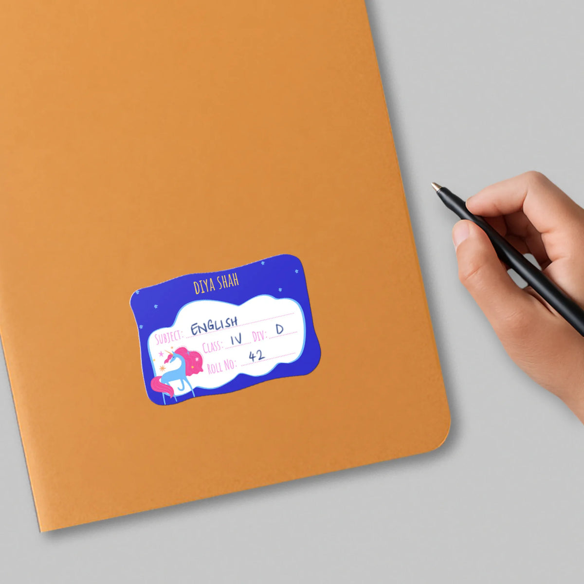 Personalised Magical Unicorn Name Slips for School Books (Set of 24) - image 4