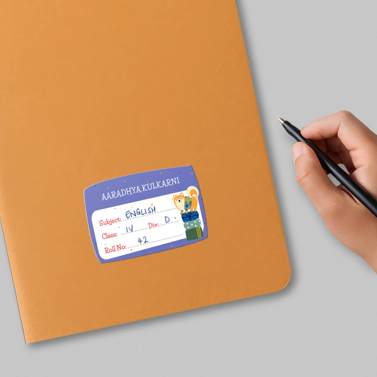 Personalised Paw Party Name Slips for School Books (Set of 24) - image 4
