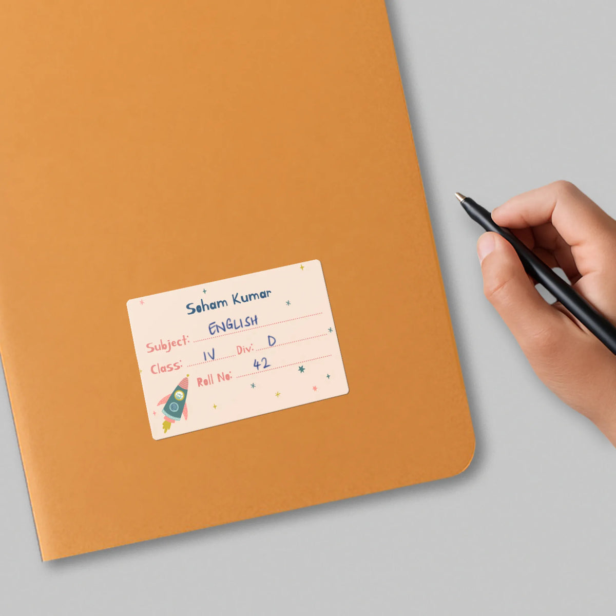 Personalised Space Explorer Name Slips for School Books (Set of 24) - image 4