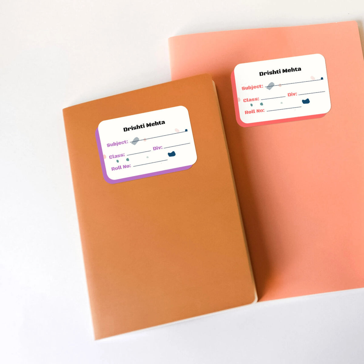 Personalised Terrazzo Pop Name Slips for School Books (Set of 24) - image 6