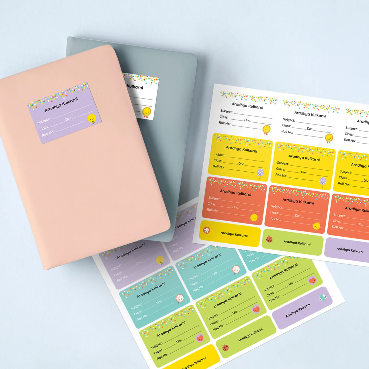 Personalised Zooboo Kids Name Slips for School Books (Set of 24) - image 2
