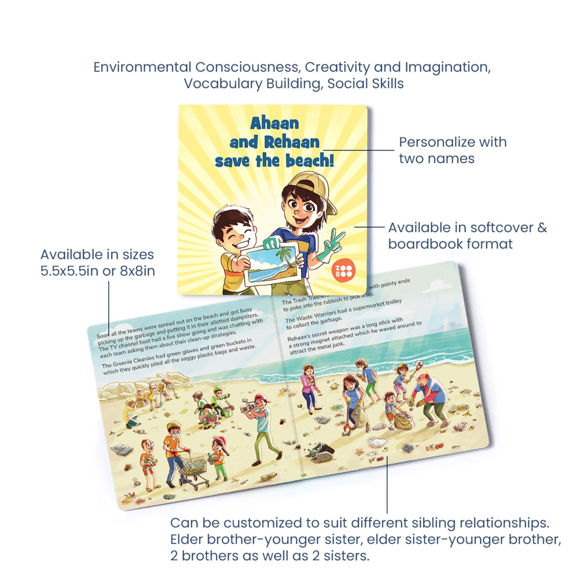 Personalised Save the Beach Storybook for Kids – image 5