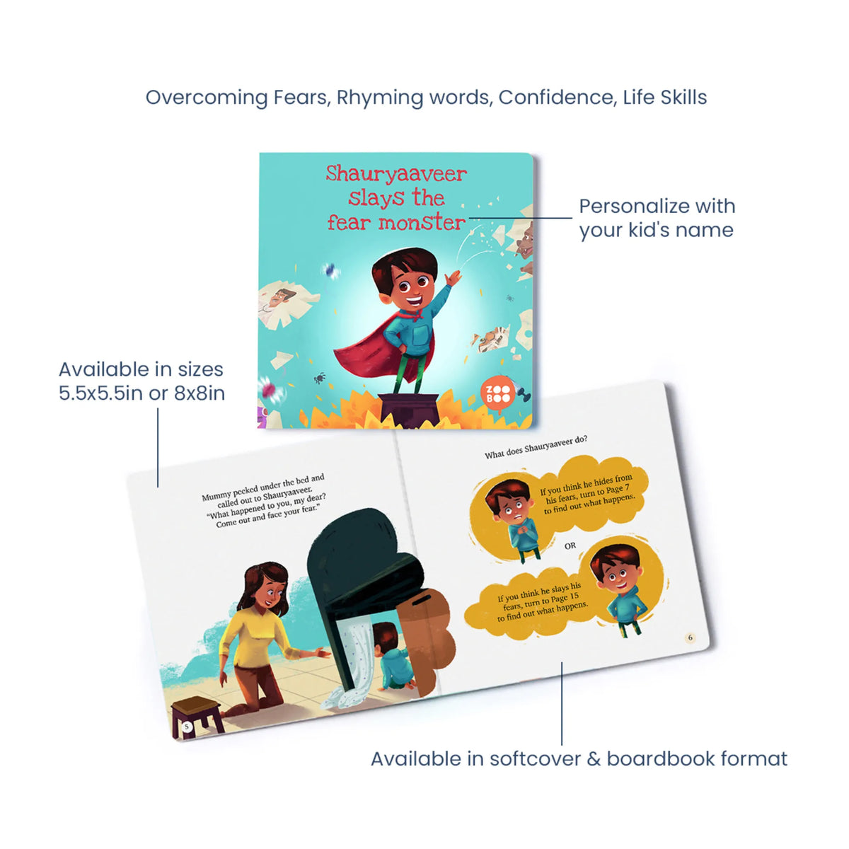 Personalised Slays the Fear Monster Storybook for Kids – image 5