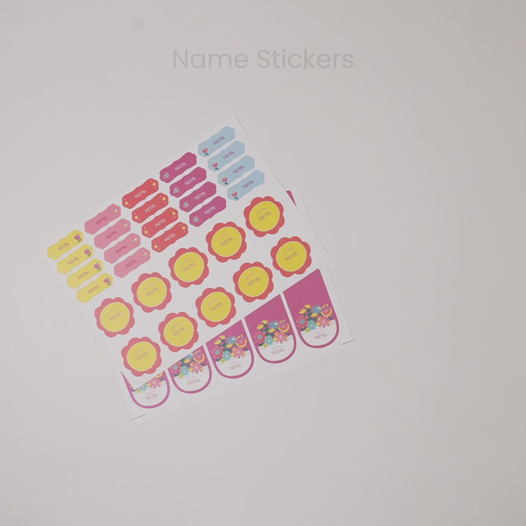 Personalised Emoji Moves Name Stickers for Kids (Set of 40) – product video