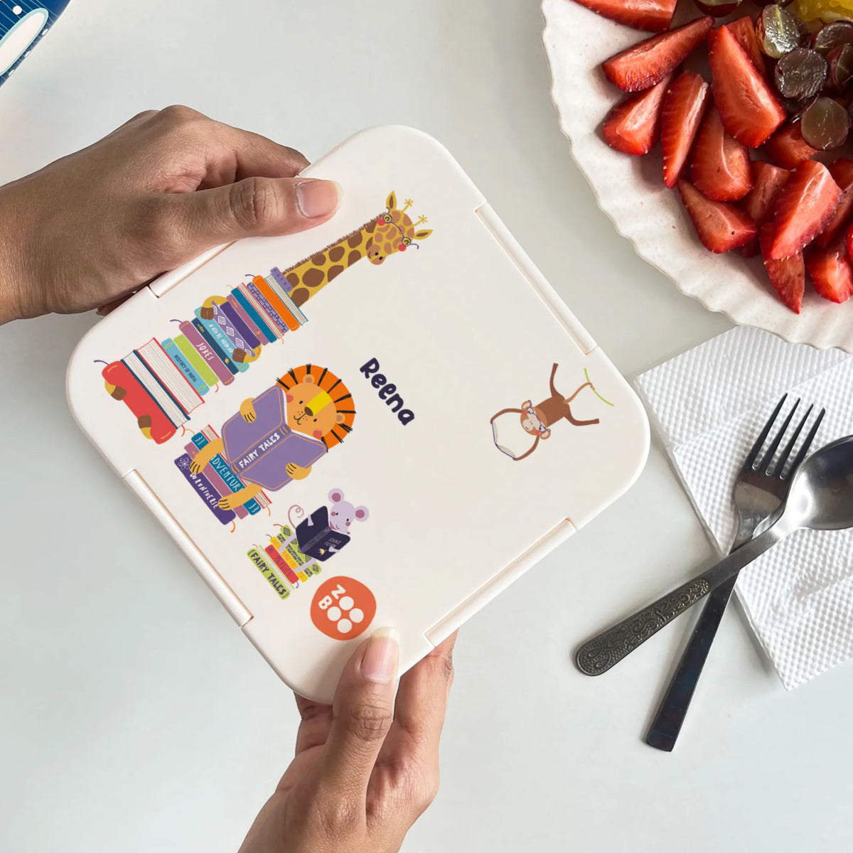 Personalised Animal Library Snack Box for Kids - image 3