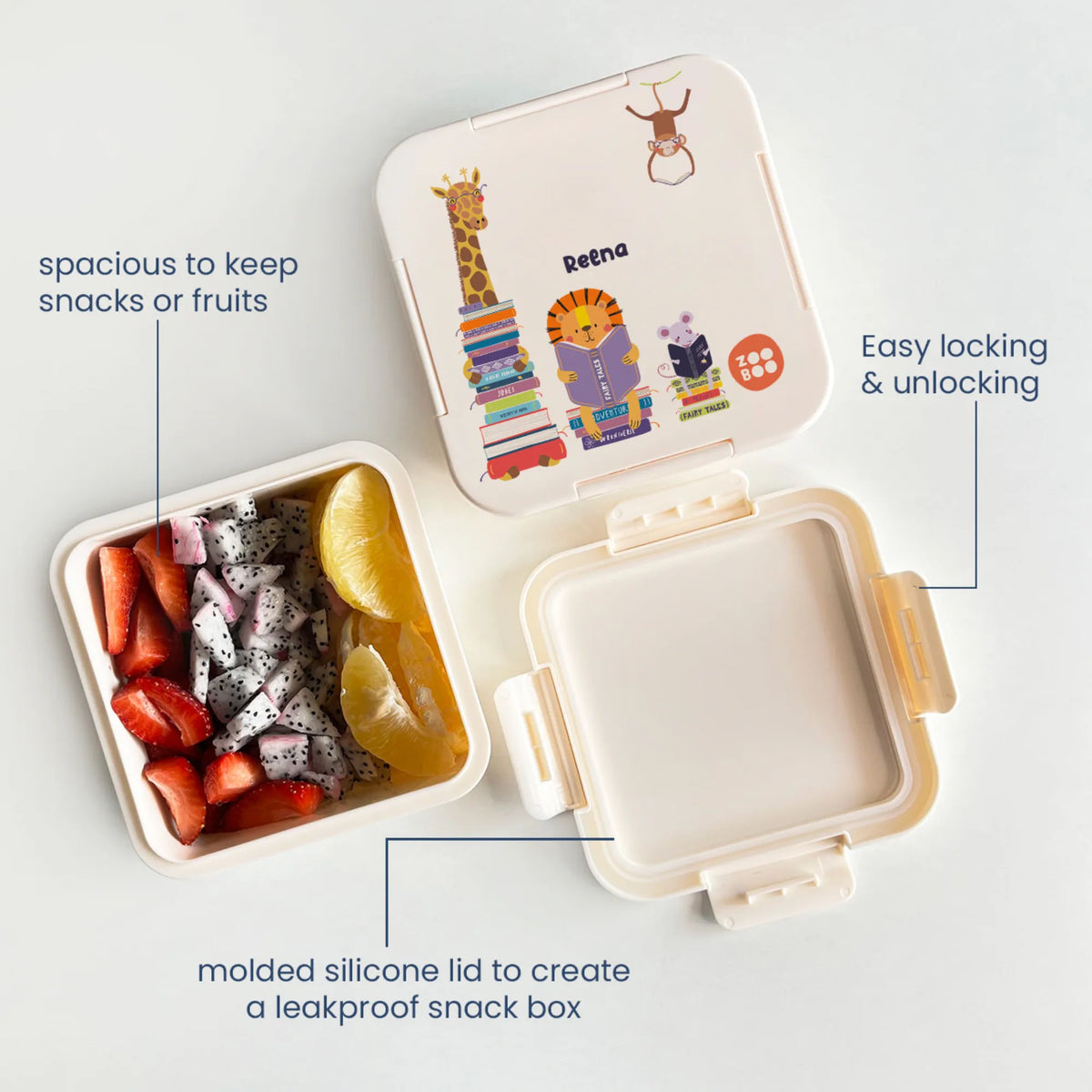 Personalised Animal Library Snack Box for Kids - image 4