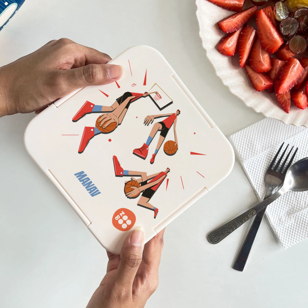Personalised Basketball Fever Boy Snack Box for Kids - image 3