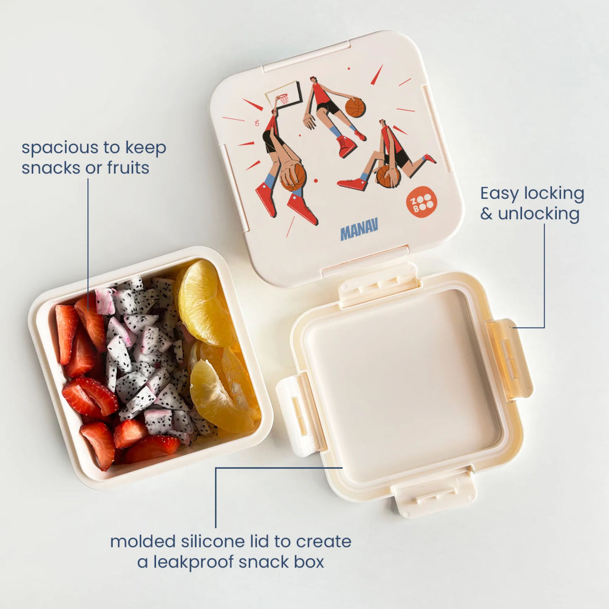 Personalised Basketball Fever Boy Snack Box for Kids - image 4
