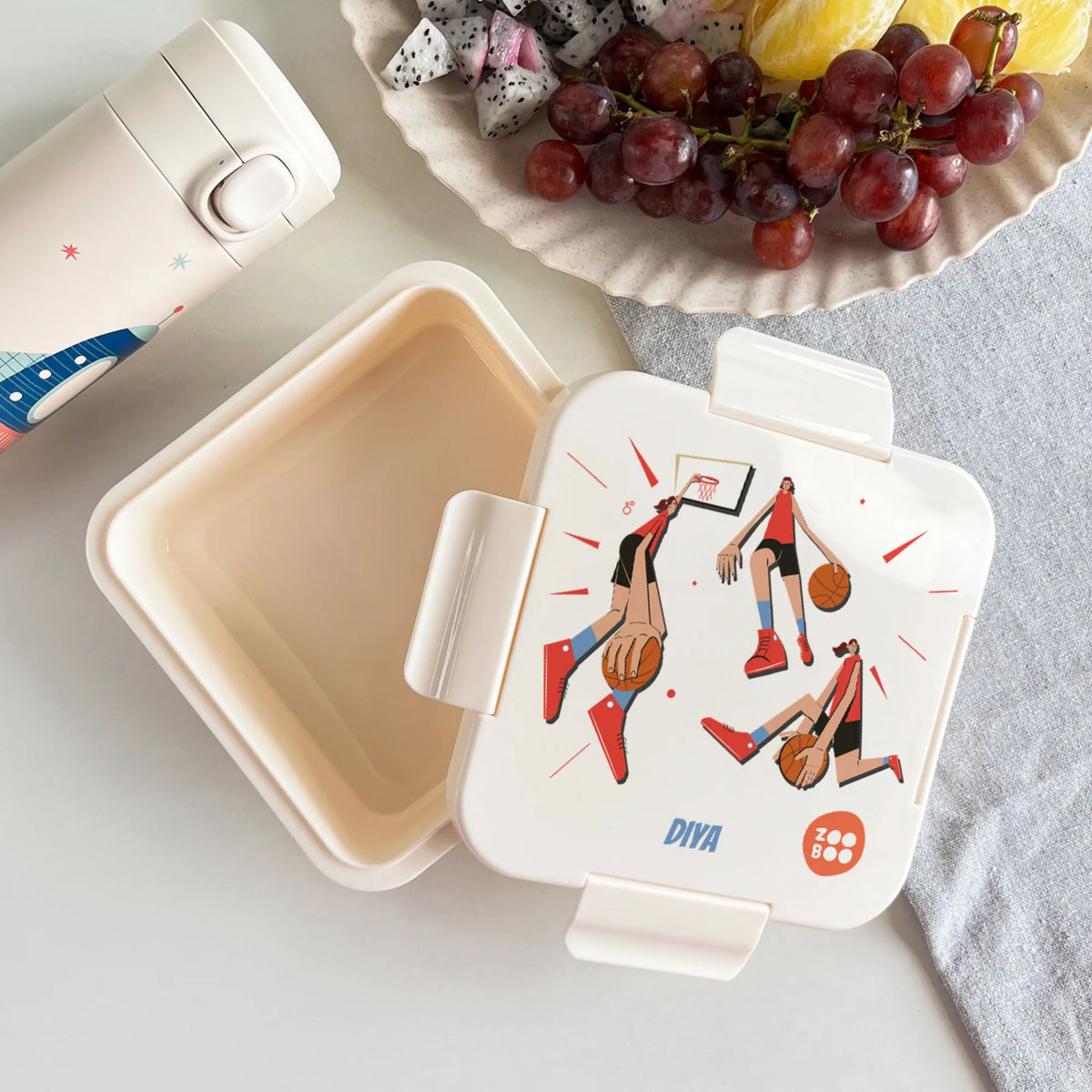 Personalised Basketball Fever Girl Snack Box for Kids - image 2