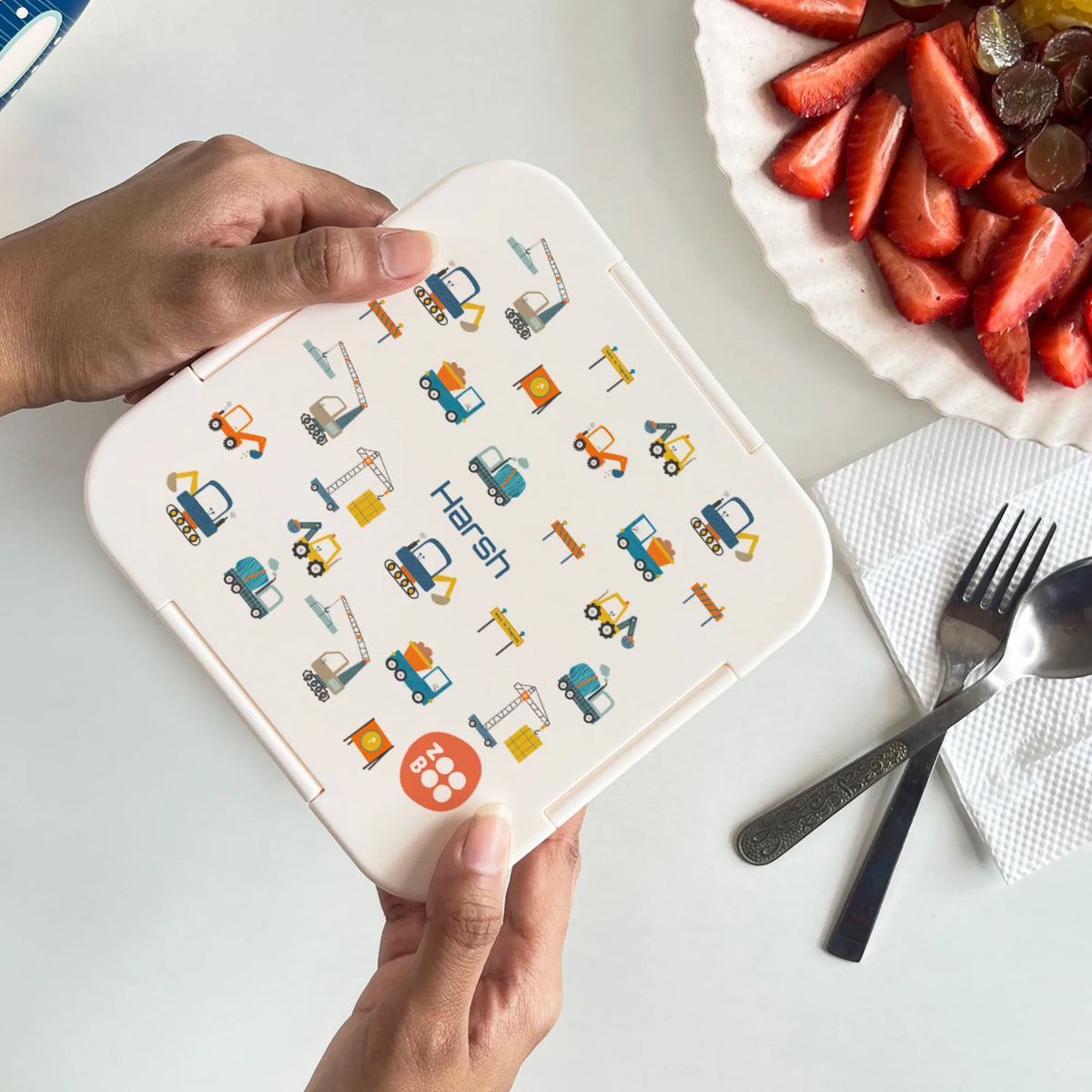 Personalised Construction Site Snack Box for Kids - image 3