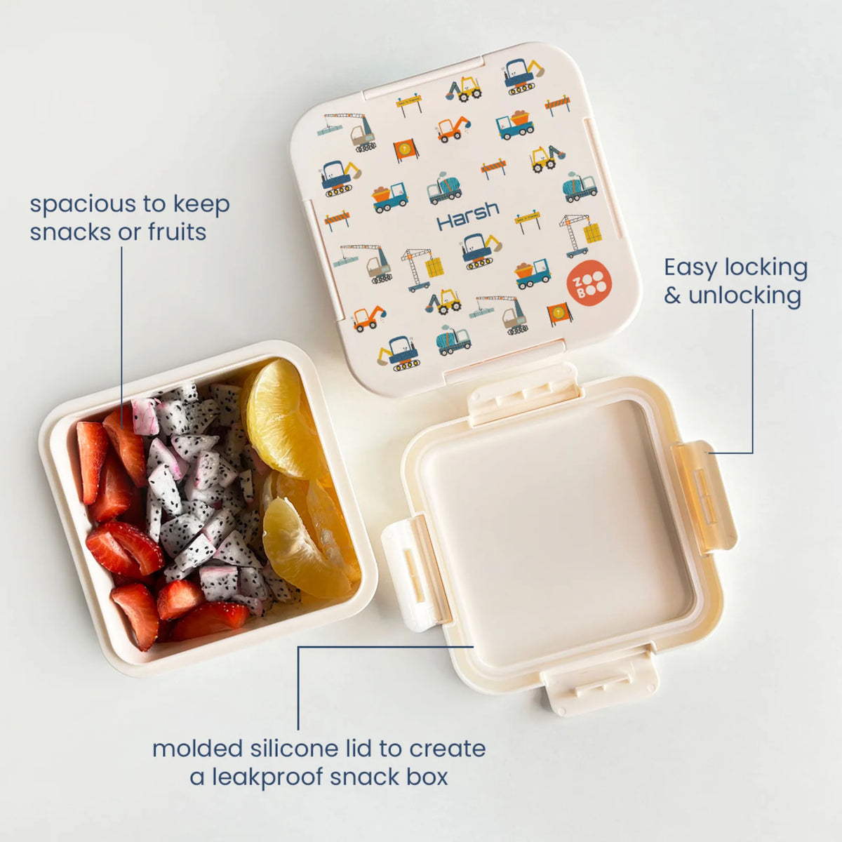 Personalised Construction Site Snack Box for Kids - image 4