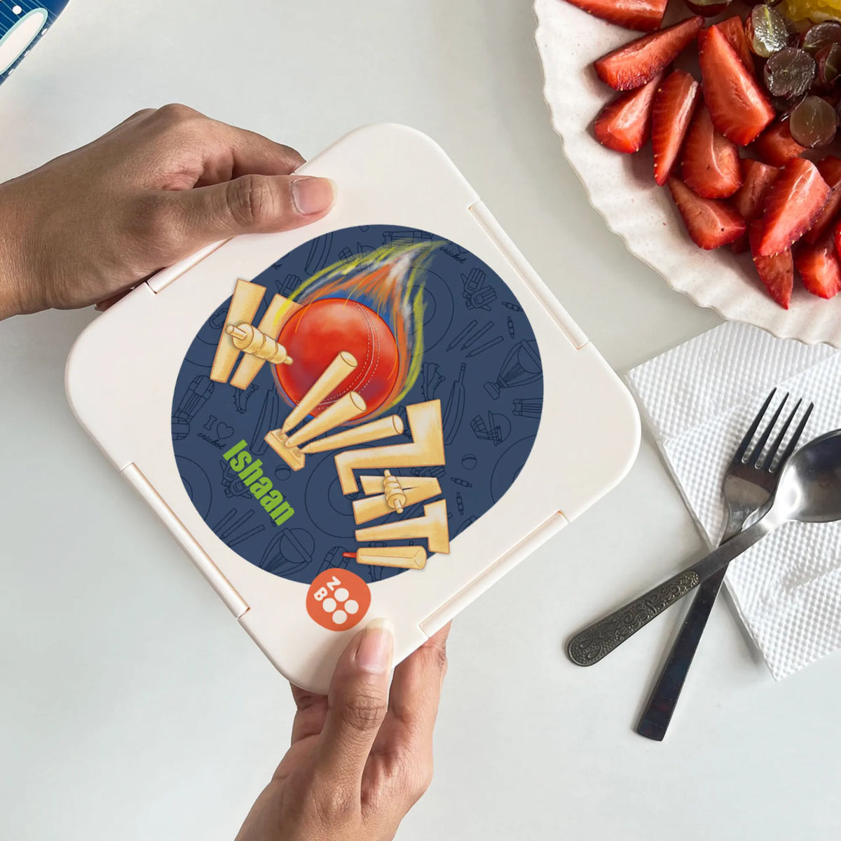 Personalised Cricket Buzz Snack Box for Kids - image 3