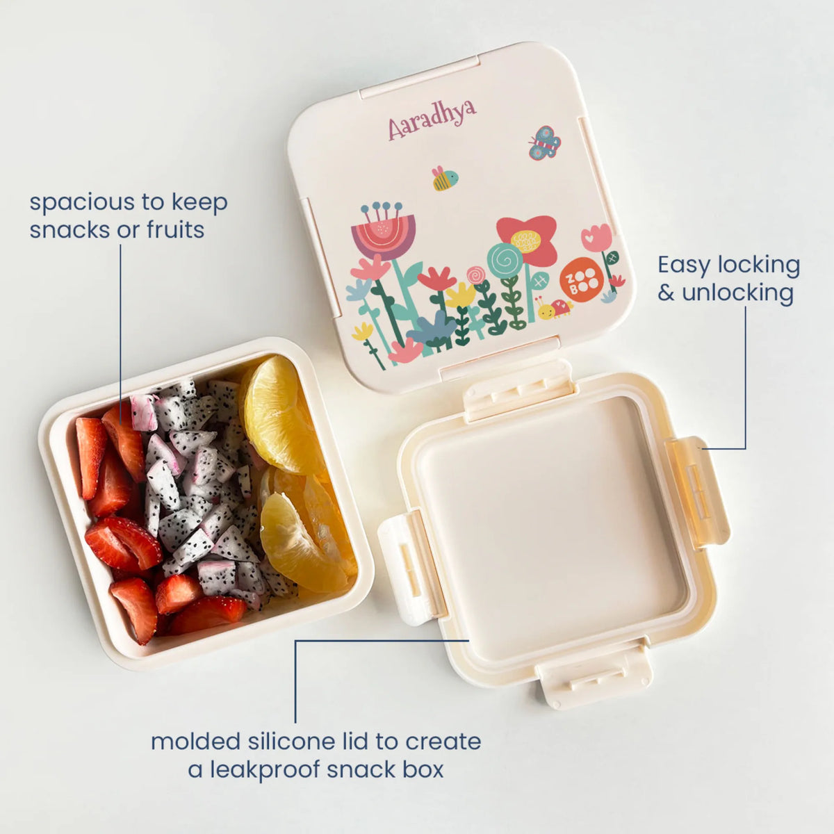 Personalised Flower Power Snack Box for Kids - image 4