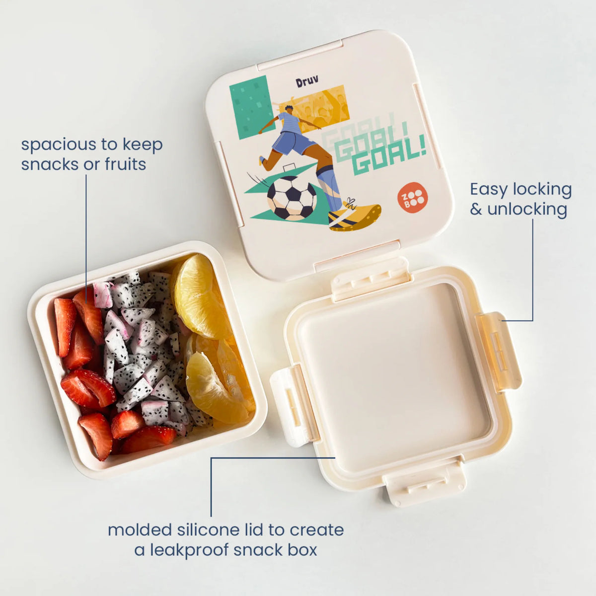 Personalised Football Goals Boy Snack Box for Kids - image 4
