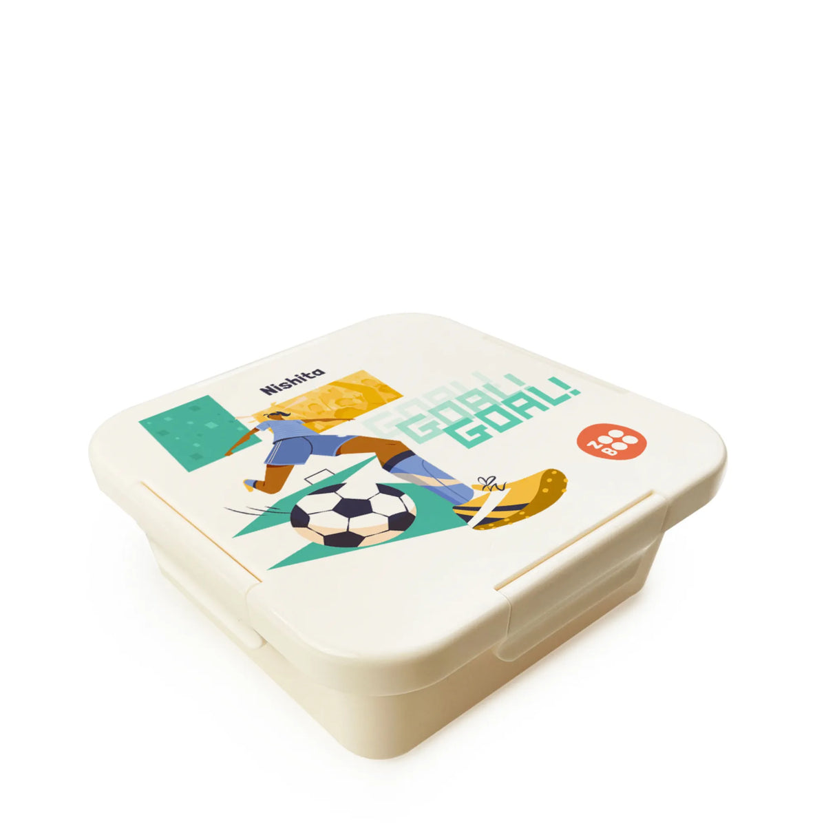 Personalised Football Goals Girl Snack Box for Kids - image 1