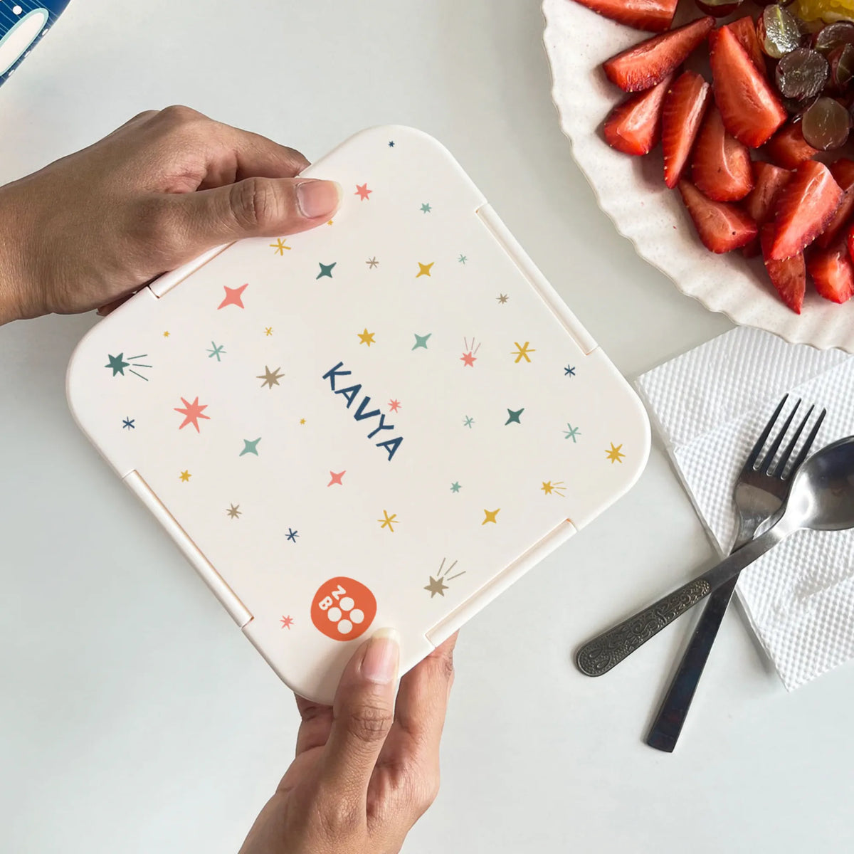 Personalised Twinkling Stars Snack Box for Kids - image 3