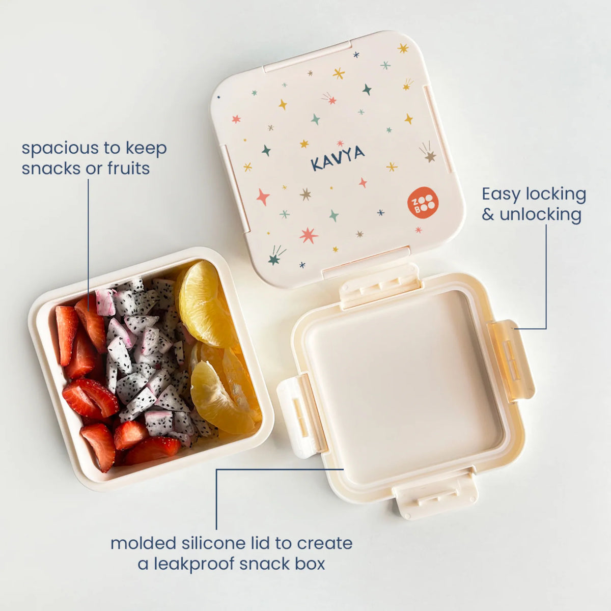 Personalised Twinkling Stars Snack Box for Kids - image 4