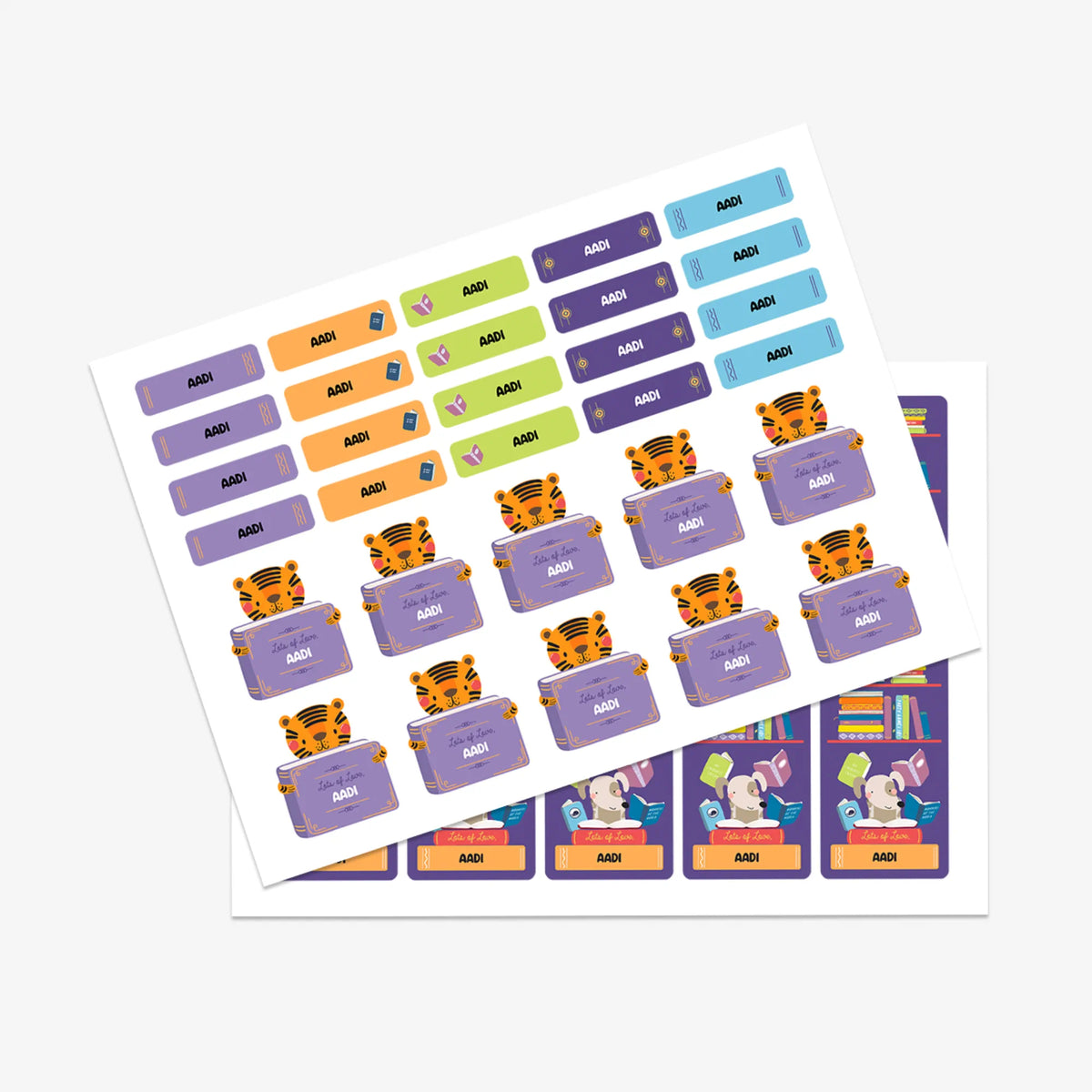 Personalised Animal Library Name Stickers for Kids (Set of 40) - image 3