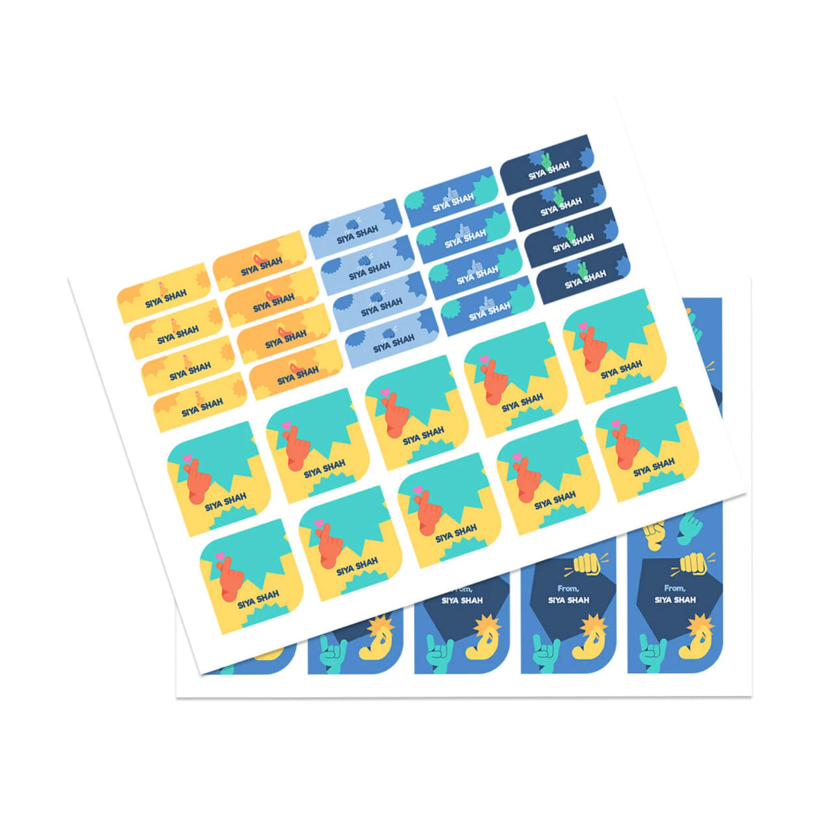 Personalised Emoji Moves Name Stickers for Kids (Set of 40) - image 3