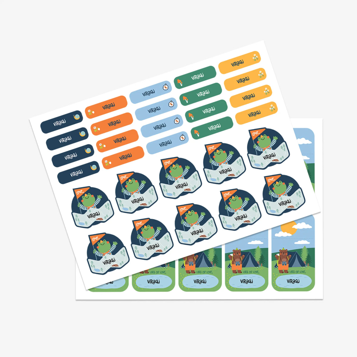 Personalised Into The Wild Name Stickers for Kids (Set of 40) - image 3
