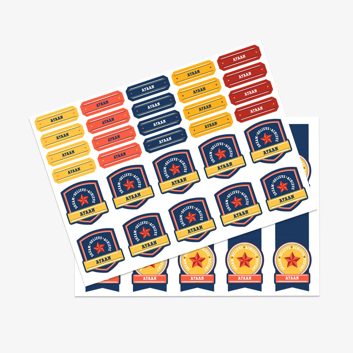 Personalised Jersey Number Name Stickers for Kids (Set of 40) - image 3