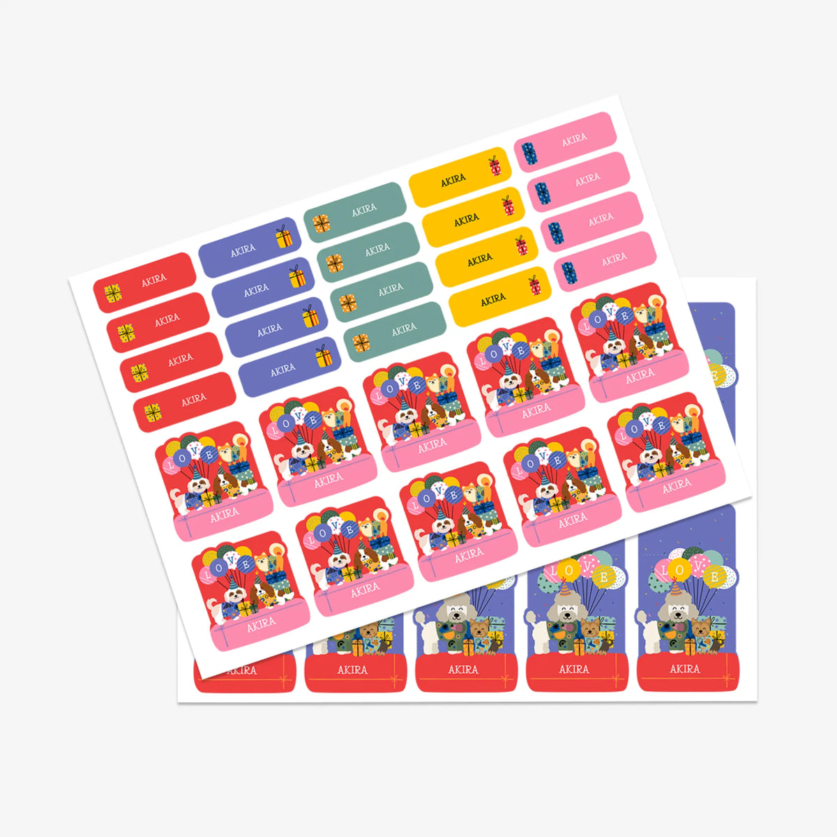 Personalised Paw Party Name Stickers for Kids (Set of 40) - image 3