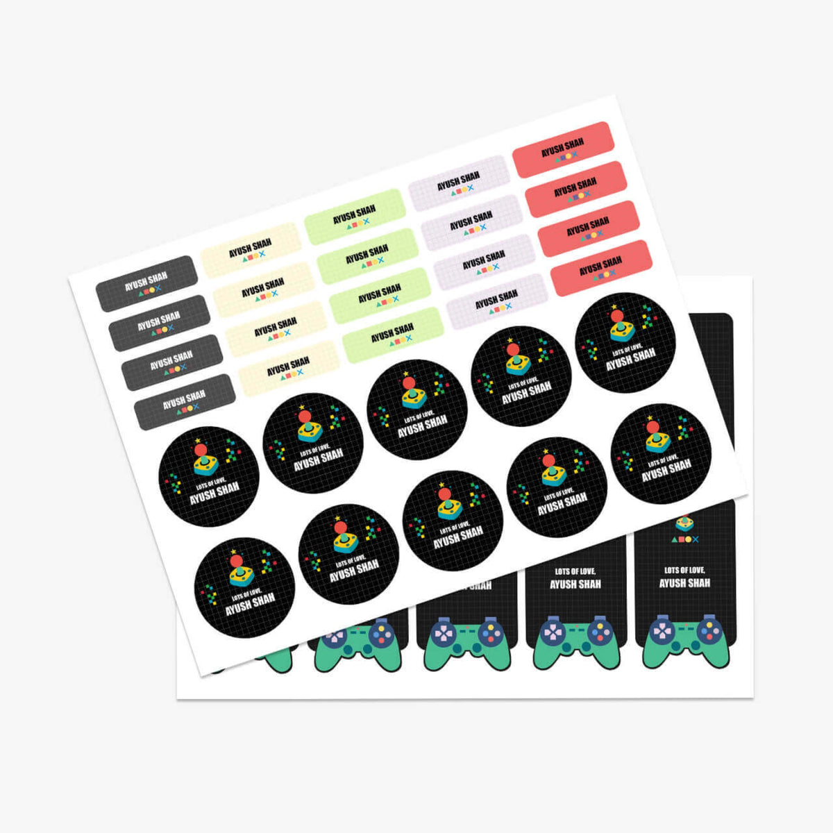 Personalised Video Game Name Stickers for Kids (Set of 40) - image 3
