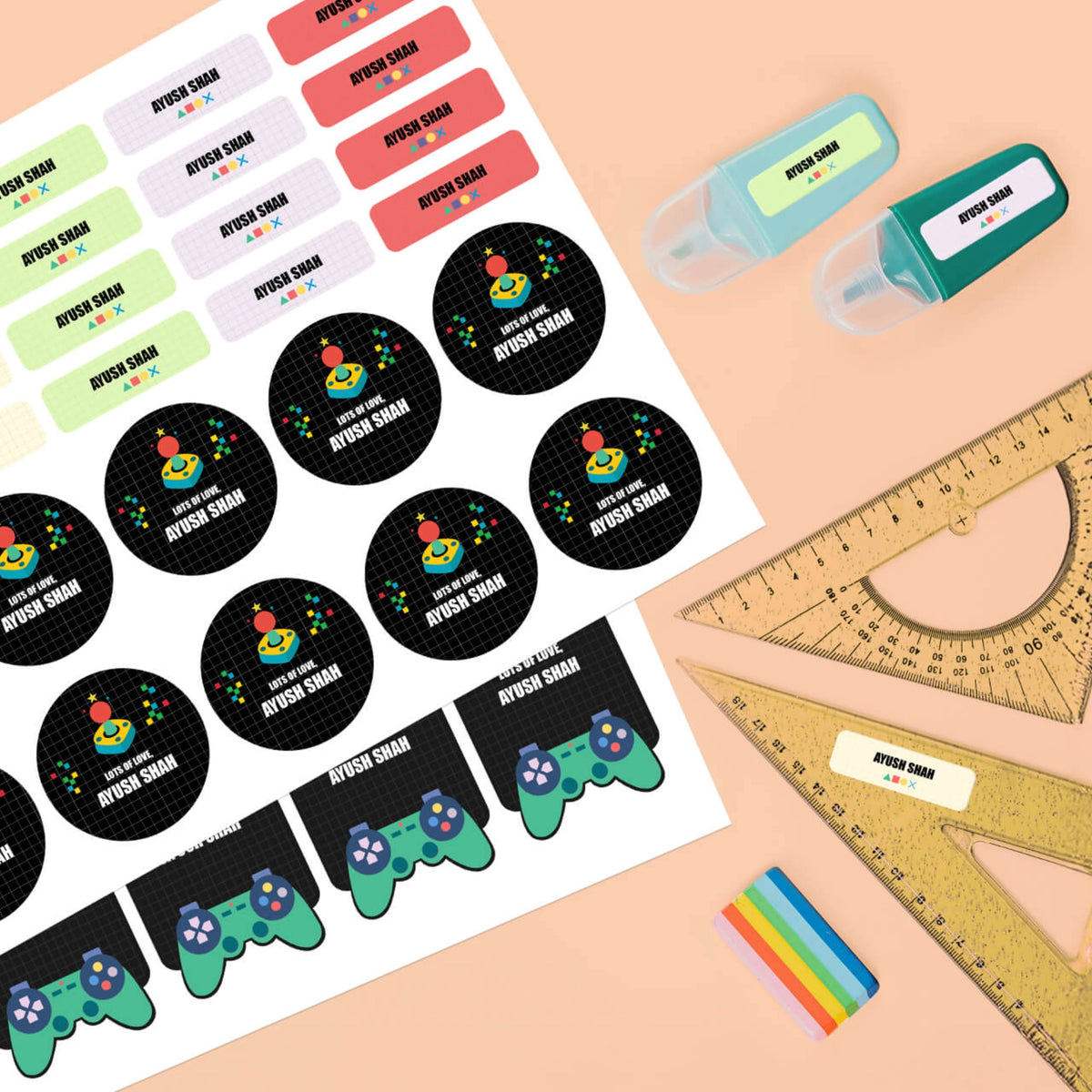 Personalised Video Game Name Stickers for Kids (Set of 40) - image 5