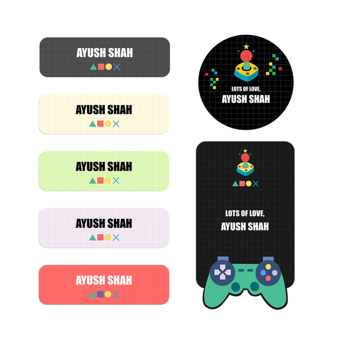 Personalised Video Game Name Stickers for Kids (Set of 40) - image 1
